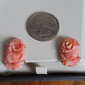 14k coral earrings
